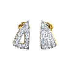 Natural Diamond Earrings 0.43 CT / 2.65 gm Gold