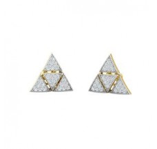 Natural Diamond Earrings 0.38 CT / 3.30 gm Gold