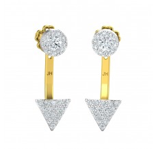 Natural Diamond Earrings 0.54 CT / 2.30 gm Gold