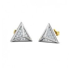 Natural Diamond Earrings 0.30 CT / 3.30 gm Gold