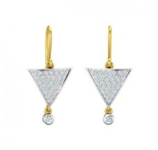 Natural Diamond Earrings 0.50 CT / 2.20 gm Gold