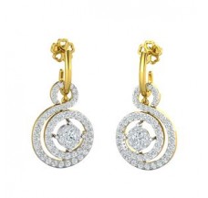 Natural Diamond Earrings 1.28 CT / 3.40  gm Gold