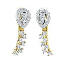 Natural Diamond Earrings 0.58 CT / 2.60 gm Gold