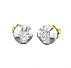 Natural Diamond Earrings 0.42 CT / 3.47 gm Gold