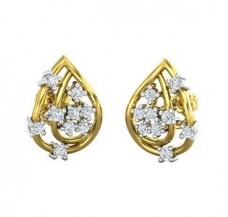 Natural Diamond Earrings 0.22 CT / 3.55  gm Gold