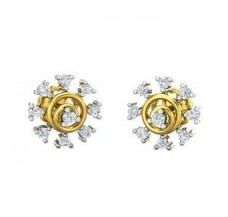Natural Diamond Earrings 0.22 CT / 2.95  gm Gold
