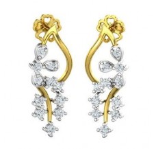 Natural Diamond Earrings 0.39 CT / 3.69  gm Gold