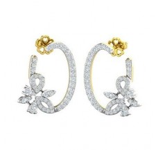 Natural Diamond Earrings 0.80 CT / 5.07  gm Gold