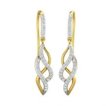 Natural Diamond Earrings 0.45 CT / 3.30 gm Gold