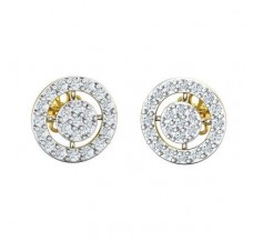 Natural Diamond Earrings 0.64 CT / 3.60 gm Gold