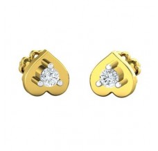 Natural Diamond Earrings 0.13 CT / 2.35 gm Gold