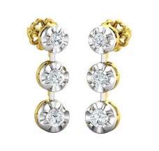 Natural Diamond Earrings 0.49 CT / 3.81 gm Gold
