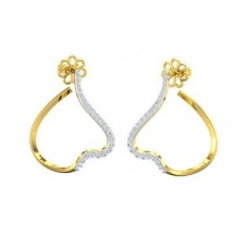 Natural Diamond Earrings 0.60 CT / 5.70 gm Gold