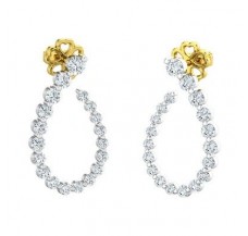 Natural Diamond Earrings 0.55 CT / 2.76 gm Gold