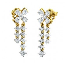 Natural Diamond Earrings 0.64 CT / 3.36 gm Gold