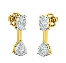 Natural Diamond Earrings 0.34 CT / 2.60 gm Gold