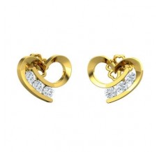 Natural Diamond Earrings 0.30 CT / 2.28 gm Gold