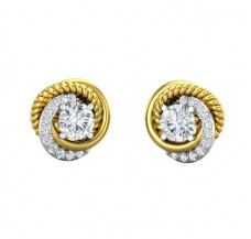 Natural Diamond Earrings 0.67 CT / 4.40 gm Gold