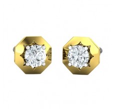 Natural PreSet Solitaire Diamond Earrings 1.00 CT / 4.60 gm Gold