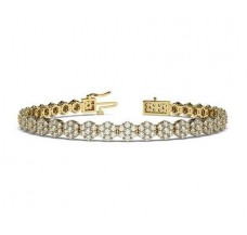 Natural Diamond Bracelets 3.49 CT / 17.65 gm Gold
