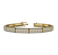 Natural Diamond Bracelets 4.32 CT / 10.65 gm Gold