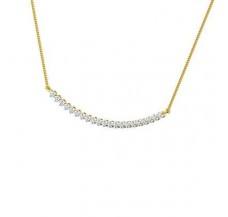Single Line Diamond  Necklace 1.26 CT / 10.60 gm Gold