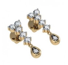 Diamond Earrings 0.34 CT / 3.23 gm Gold