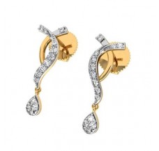 Natural Diamond Earrings 0.24 CT / 2.40 gm Gold