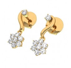Natural Diamond Earrings 0.23 CT / 1.95 gm Gold