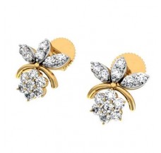 Natural Diamond Earrings 0.31 CT / 2.25 gm Gold
