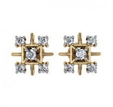 Diamond Earrings 0.34 CT / 2.93 gm Gold
