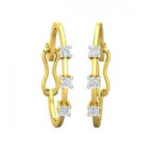 Natural Diamond Earrings 0.12 CT / 1.73 gm Gold