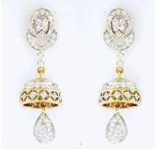 Natural Diamond Earrings 1.20 CT / 19.40 gm Gold