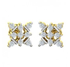 Natural Diamond Earrings 0.36 CT / 2.25 gm Gold