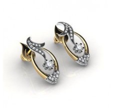 Natural Diamond Earrings 0.83 CT / 5.64 gm Gold