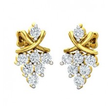 Natural Diamond Earrings 0.17 CT / 1.55 gm Gold