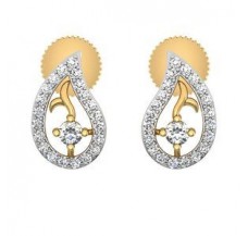 Natural Diamond Earrings 0.29 CT / 2.00 gm Gold