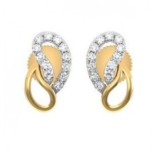 Natural Diamond Earrings 0.19 CT / 2.90 gm Gold