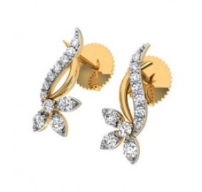Natural Diamond Earrings 0.21 CT / 2.10 gm Gold