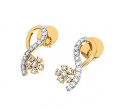 Natural Diamond Earrings 0.41 CT / 2.30 gm Gold