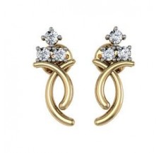 Diamond Earrings 0.18 CT / 3.36 gm Gold