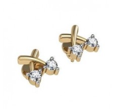 Diamond Earrings 0.14 CT / 3.72 gm GOLD