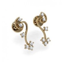 Diamond Earrings 0.18 CT / 3.16 gm Gold