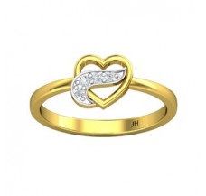 Natural Diamond Heart Ring 0.05 CT / 1.70 gm Gold