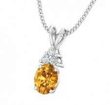Natural Diamond & Gemstone Pendant 0.29 CT / 0.51 gm Gold