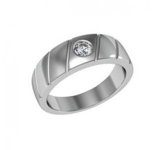 Natural Solitaire Diamond Ring for Men 0.25 CT / 9.00 gm Gold