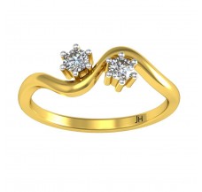 Natural Diamond Ring 0.14 CT / 2.10 gm Gold