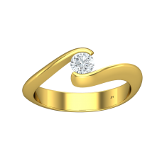 PreSet Natural Solitaire Diamond Ring 0.35 CT / 4.00 gm Gold