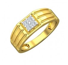 Natural Diamond Ring for Men 0.24 CT / 5.34 gm Gold