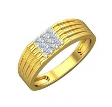 Natural Diamond Ring for Men 0.22 CT / 5.76 gm Gold